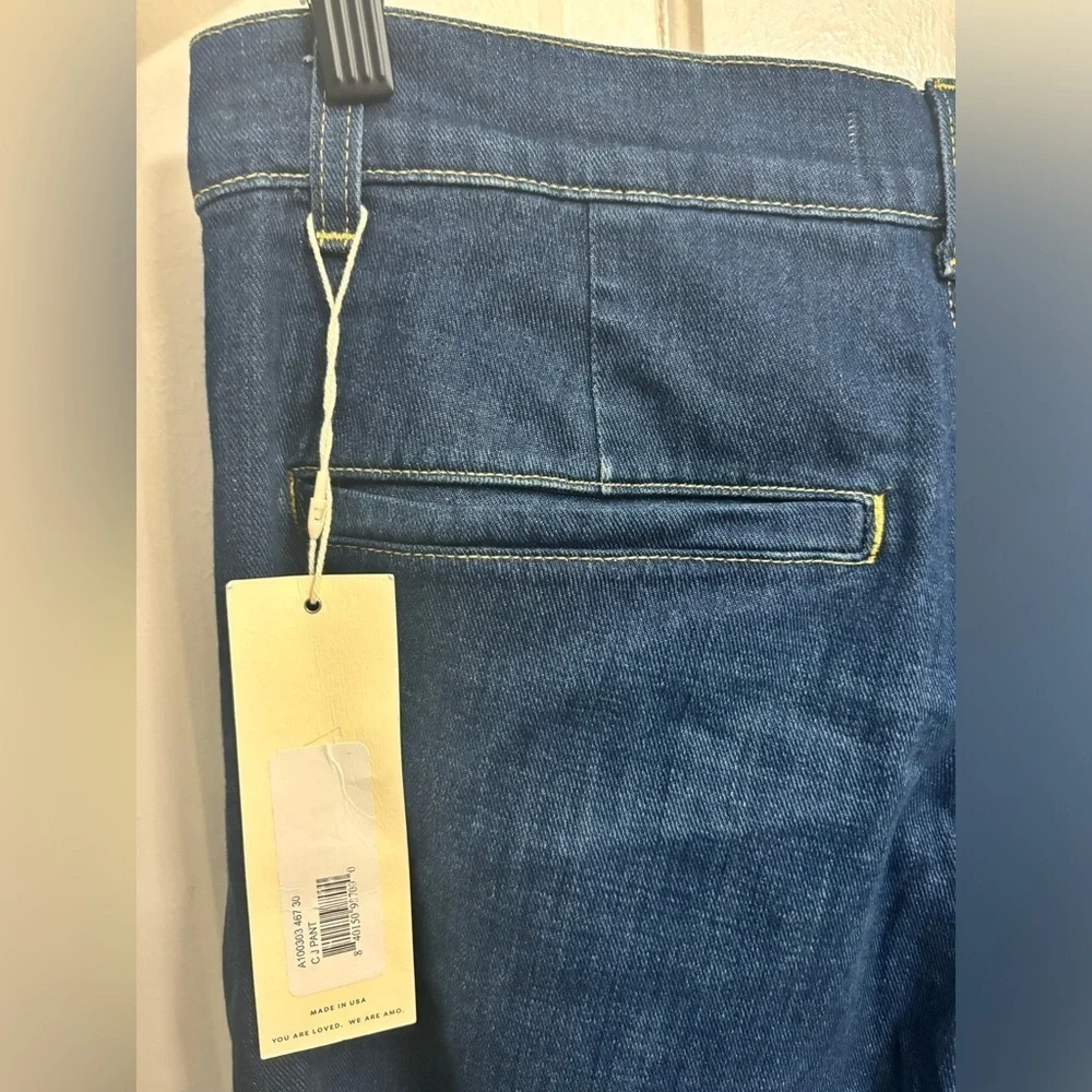 AMO CJ Pant High Rise Wide Leg Jeans Size 30